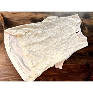 Vintage Cinema Sleepwear/Daywear Ivory Tank Large